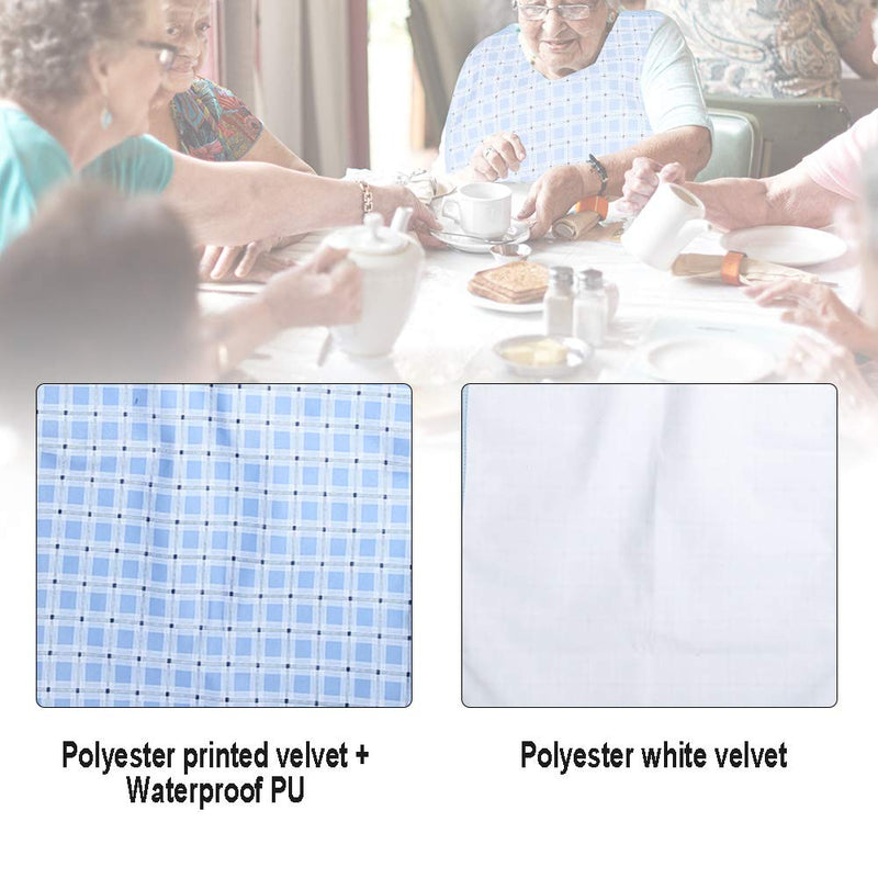 [Australia] - Adult Bib for Eating, Waterproof Clothing Protector for Elderly Seniors Extra Large Dining Clothing Washable Clothes Protector for Daily Living Aids 17.7inchX43.3inch 