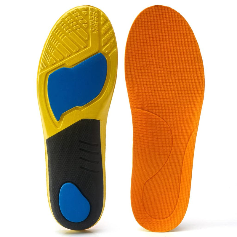 [Australia] - YURRUON 1 Pair Arch Support Insoles Shoe Insoles Inserts Cushioning Foot Pad Insert Flat Foot Shoe Insoles for Men and Women Men (UK Size 7 - 10) 