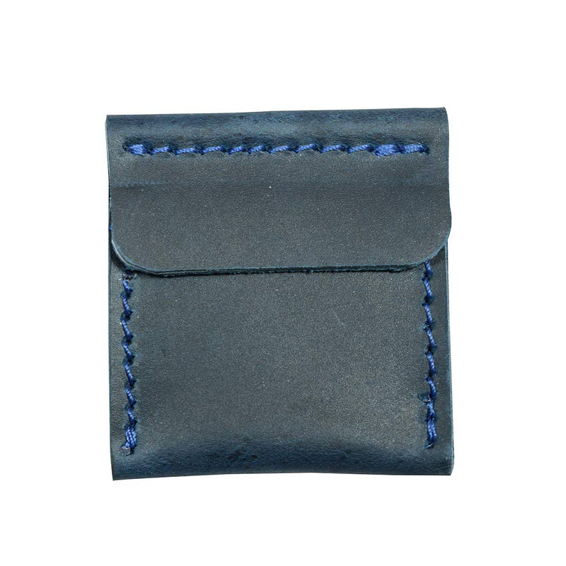 [Australia] - Hide & Drink, Leather Wedding Ring Case, Slim Engagement Pouch, Marriage, Cute Gifts, Handmade - Slate Blue 