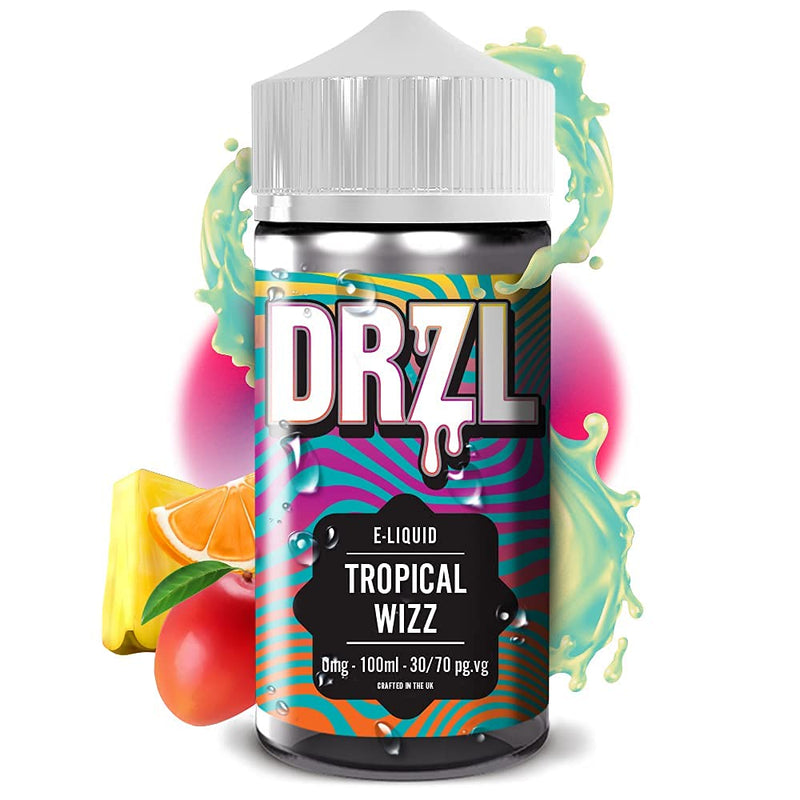 [Australia] - 2 x 100ml Vape Liquid Twin Pack | Tropical Wizz | DRZL | E Juice | Vape Juice | E Liquid | 70/30 E Liquid with No Nicotine Shots | Nicotine Free| 0mg | Shortfill 