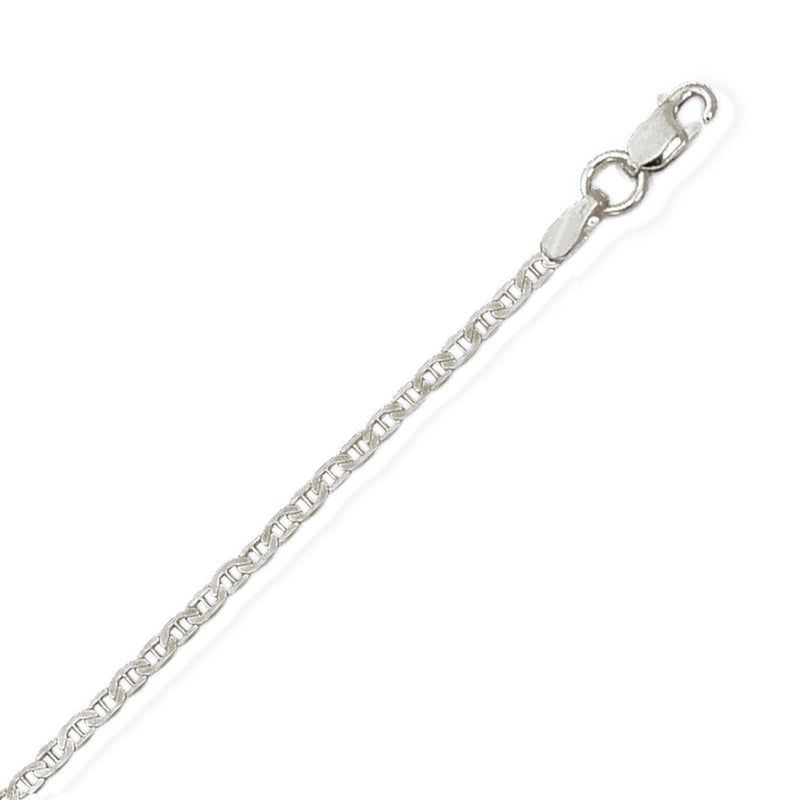 [Australia] - Ritastephens Italian Sterling Silver Mariner Link Chain Anklet, Bracelet, or Necklace (1.8mm, 2.7mm) 10.0 Inches Dainty Anklet 