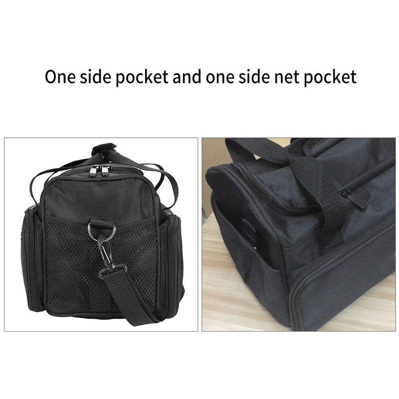 [Australia] - Hairdressing Tools Bag, Salon Barber Handbag Portable Scissors Comb Holder Hairstyling Case Travel Luggage Pouch (Black) Black 