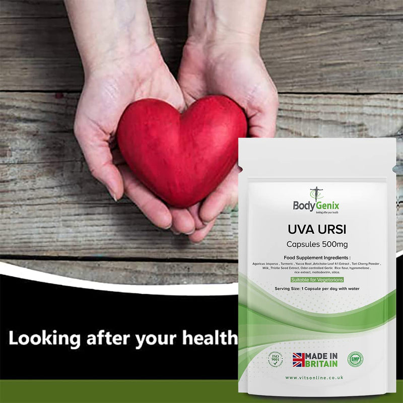 [Australia] - Bodygenix UVA Ursi | with Anti-inflammatory Properties | Supplement | Support Healthy Immune System and Urinary infections | 500mg (30) 1 Month Supply 