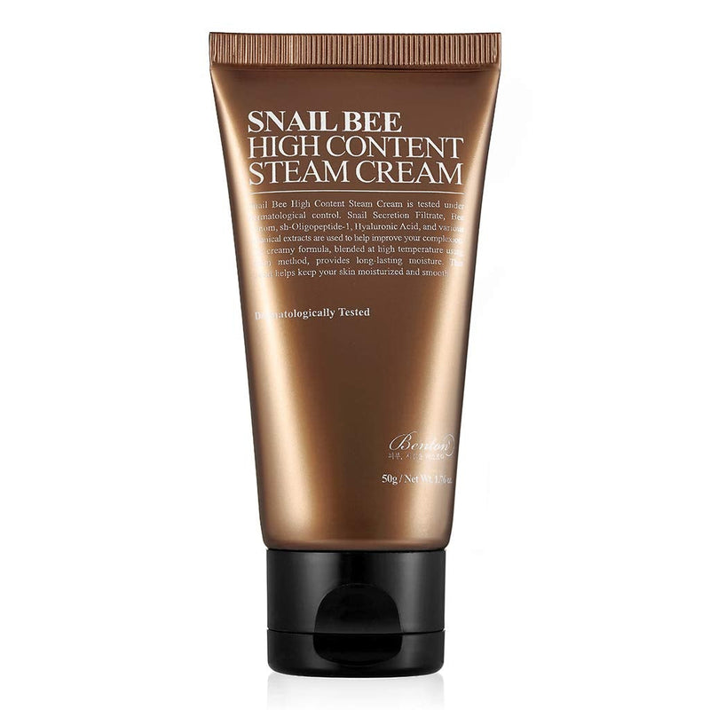 [Australia] - BENTON Snail Bee High content Steam Cream 50g (1.76 oz.) - Contains Snail Secretion Filtrate, Bee Venom, Hyaluronic Acid, Intensive Moisturizing Cream & Anti-Wrinkle Effect 