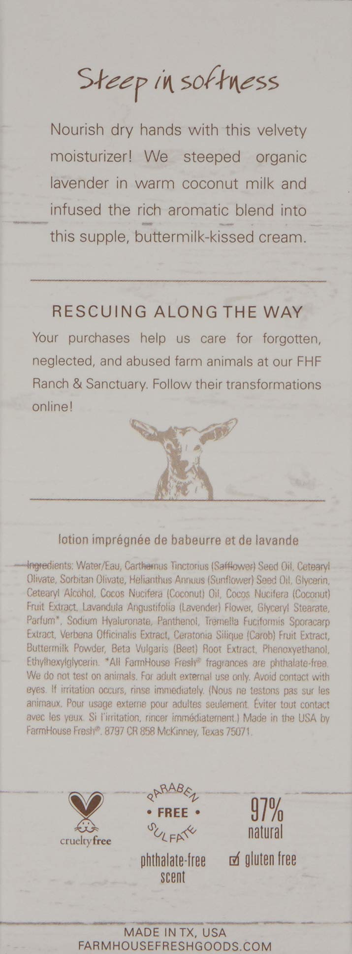 [Australia] - FarmHouse Fresh Buttermilk Lavender Steeped Milk Lotion, 2.4 Fl Oz 