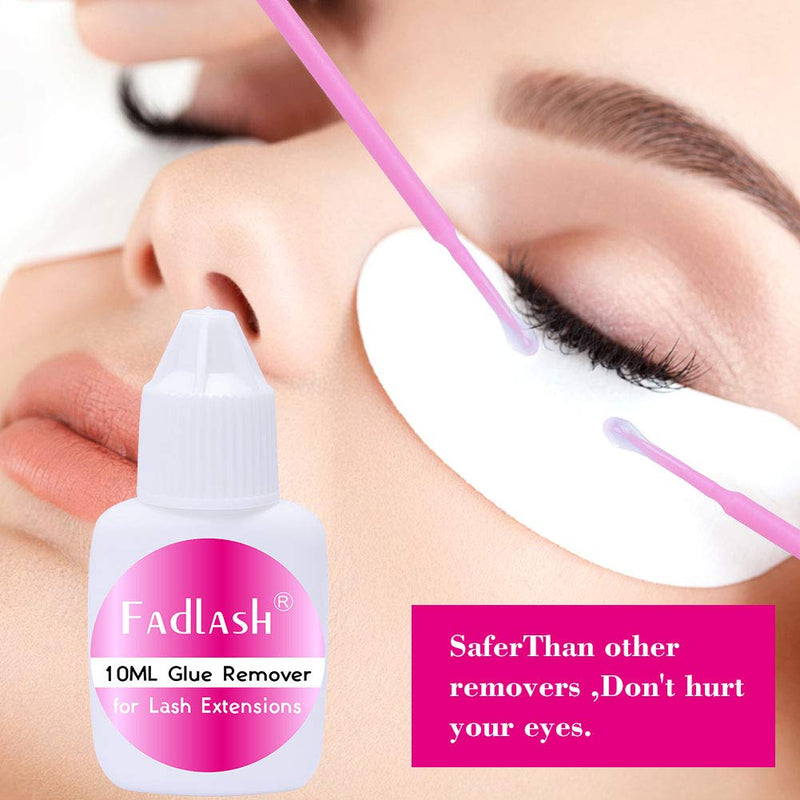 [Australia] - Eyelash Extension Remover FADLASH 10ml MXBON Gel remover C Professional Plain Lash Extension Glue Gel Remover Fast Acting Removing Eyelash Extension Adhesive Clear Glue Remover 10ml 