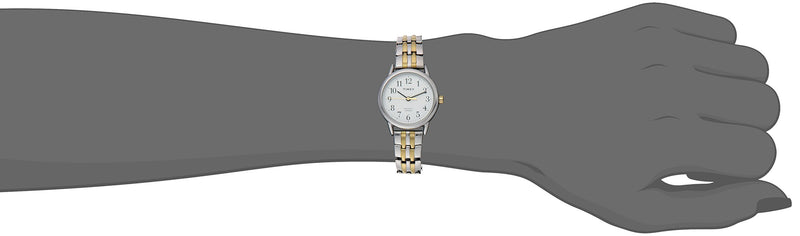 [Australia] - Timex Women's Easy Reader Dress Expansion Band Watch Two-Tone Expansion 