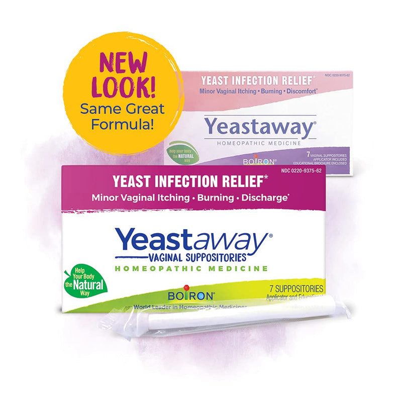 [Australia] - Boiron Yeastaway Suppositories for Relief from Yeast Infection Symptoms of Itching, Burning, and Discharge - 7 Count Style YeastAway 