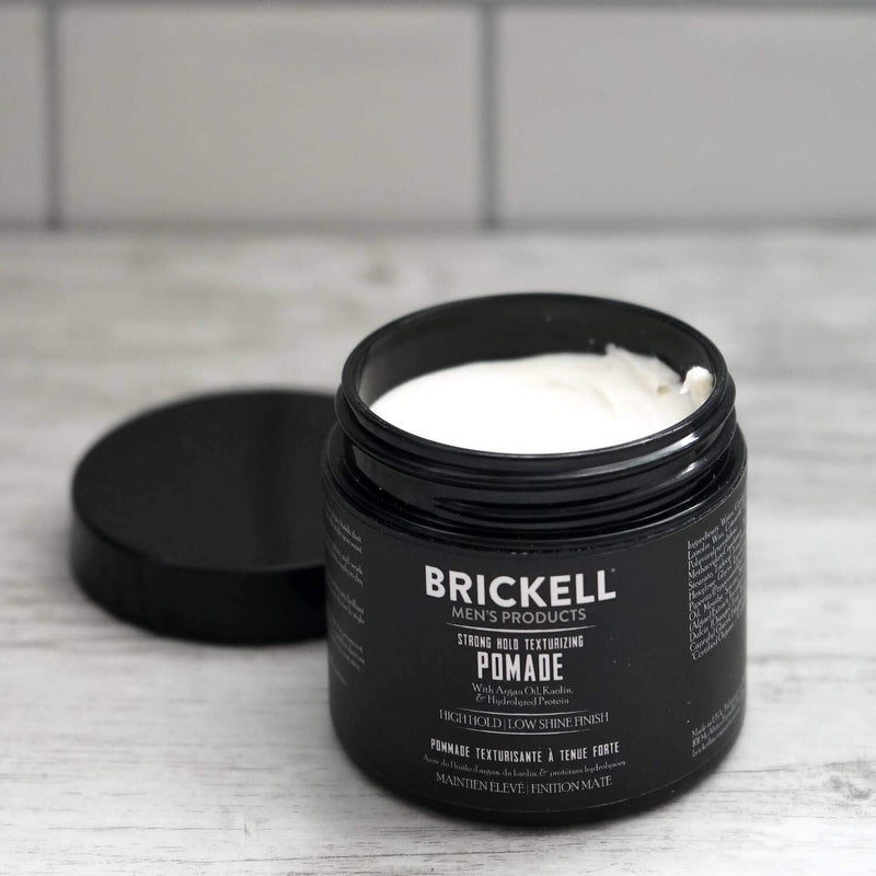 [Australia] - Brickell Men's Strong Hold Texturizing Pomade For Men, Natural and Organic, Pliable Fiber Pomade, 59 ml, Scented 