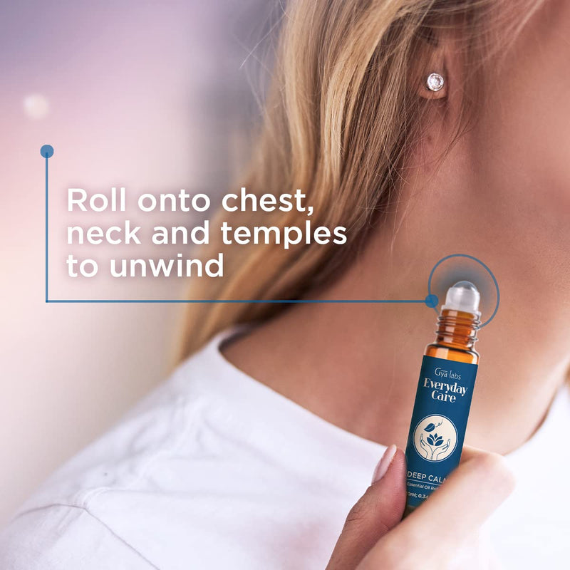 [Australia] - Gya Labs Deep Calm Essential Oil Roll On(10ml) - Floral, Soothing Scent Deep Calm (Roll On) 10 ml (Pack of 1) 