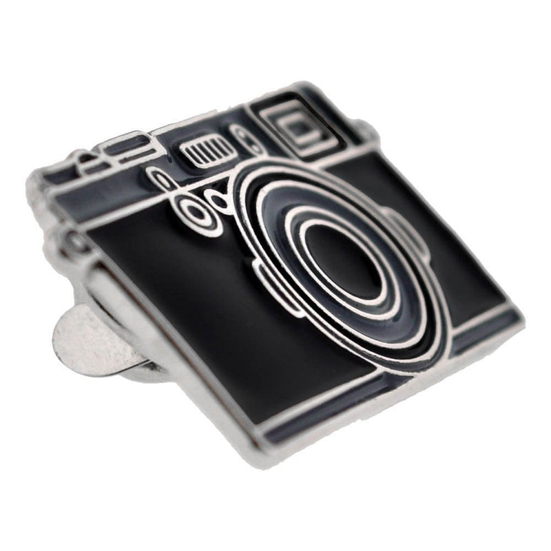 [Australia] - PinMart Trendy Black Camera Photography Lover Enamel Lapel Pin 1 Piece 