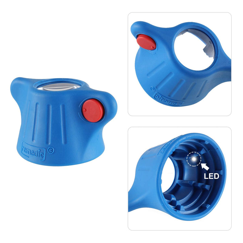 [Australia] - Remedic Medicine Bottle Opener with Magnifier and LED Light Multi-Opener for Better Grip Strength - Twist Lid Opener - Elderly Daily Living Aids Arthritis friendly - Practical Gift Idea 