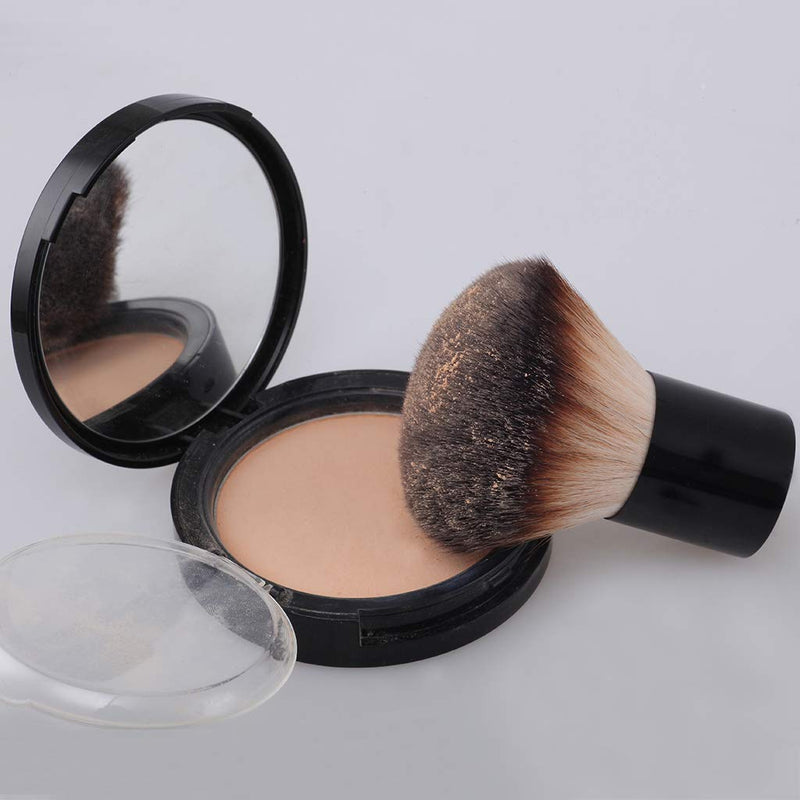 [Australia] - Kabuki Face Brush Foundation Brush for Powder Mineral Foundation Blending Blush Buffing Makeup Brush (Aluminum Handle) 