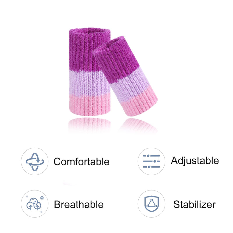 [Australia] - 10Pcs Finger Compression Sleeves Support, EDNYZAKRN Finger Sleeve Protectors Cots Thumb Brace for Trigger Finger Arthritis Swelling Basketball Sport, Breathable Elastic Pain Relief Purple Pink 