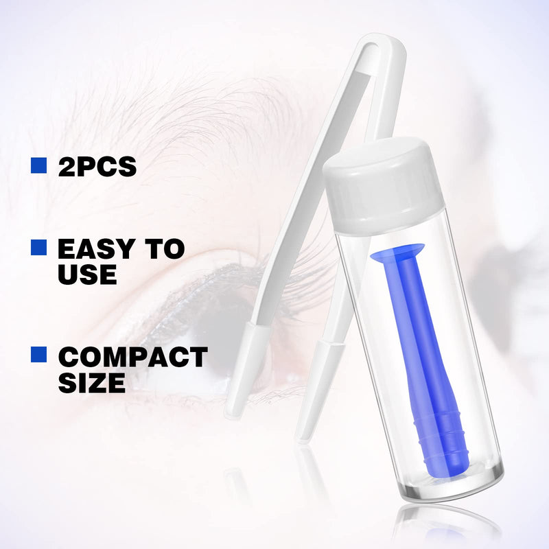 [Australia] - Contact Lens Remover Scleral Lens Remover Inserter Soft Contact Suction Holder Remover with Ventless Bottles and White Tweezers 