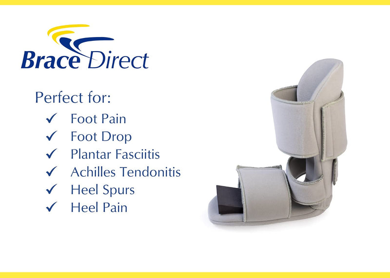 [Australia] - Semi-Rigid AFO Brace (Men's Left) + 90º Padded Night Splint (Medium)-AFO Support Brace for Flaccid Foot Drop Foot with Moldable/Trimmable Footplate Orthosis Support 
