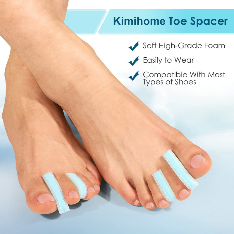 [Australia] - Kimihome 12 Packs Foam Toe Separator，Toe Gasket-Redress Overlapping Toes, Prevent Friction and Release Pressure, Relieve The Pain Caused by Bunions. Blue 