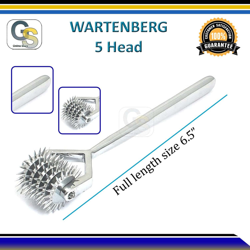 [Australia] - WARTENBERG NEUROLOGICAL PIN Wheel 5 Head Diagnostic G.S Instruments 
