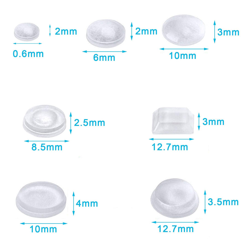 [Australia] - AUSTOR 318 Pieces Rubber Feet, Noise Dampening Buffer Pads Clear Rubber Pads Self Stick Bumper Pads for Doors, Cabinets, Drawers, Glass, Electrical Appliances 