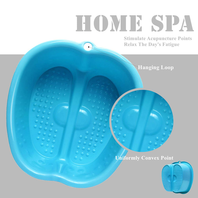 [Australia] - Foot Soaking Bath Basin - Large Foot Soaking Tub Foot Bath Spa Wash Basin Foot Bucket Foot Soaking Tub Feet at Home(Blue) Blue 