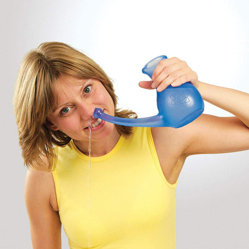 [Australia] - Yoga-Mad Nosebuddy | The Ultimate Neti Pot | 0.5L Volume | Measuring Spoon Included | Lightweight and Durable PP Material | 3 Colours Available Blue 
