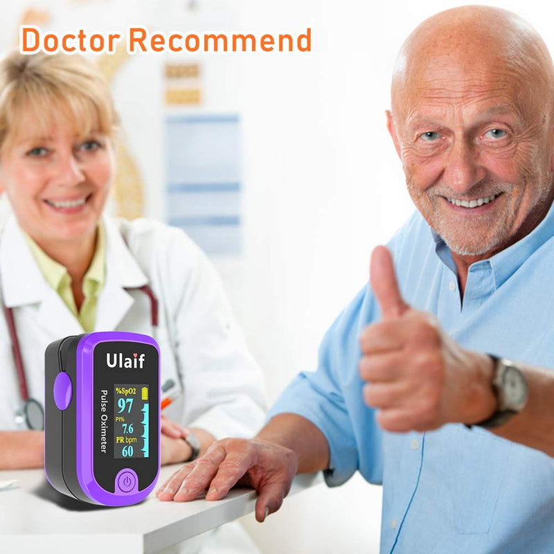 [Australia] - Finger Pulse Oximeter Fingertip, Portable Blood Oxygen Saturation Monitor for Heart Rate and SpO2 Level, Pulse Ox,Oximetro, O2 Monitor Finger for Oxygen,(Purple) 