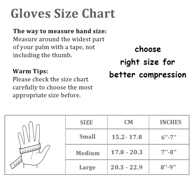 [Australia] - Arthritis Compression Gloves for Men Women Fingerless Arthritis Gloves Small 