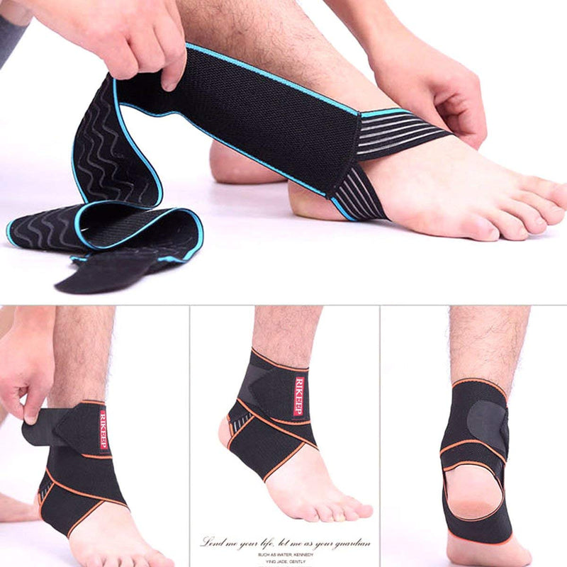 [Australia] - Ankle Support,Adjustable Ankle Brace Breathable Nylon Material Super Elastic and Comfortable,1 Size Fits all, Suitable for Sports (blue 1) blue 1 