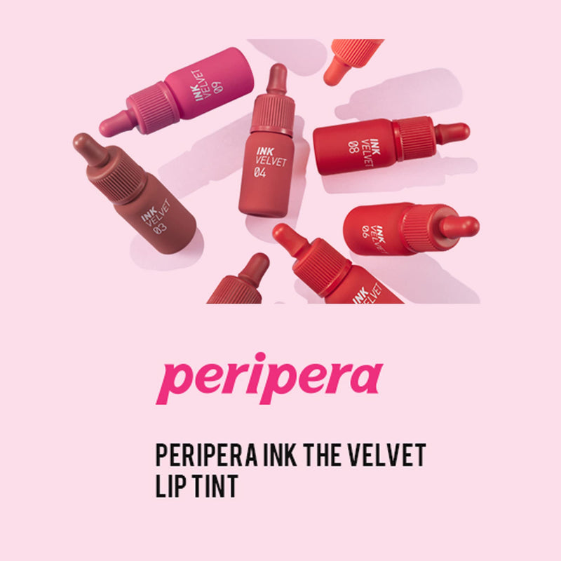 [Australia] - Peripera Lip Ink Velvet Tint Soft - Glowing Cosmetics Smooth And Shining, Long Lasting Makeup - Beauty Peak Rose 