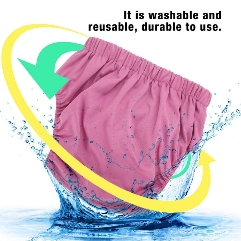 [Australia] - Reusable Adults Diapers,Adult Cloth Diaper Reusable Washable Adjustable Large Incontinence Care Diaper pink 