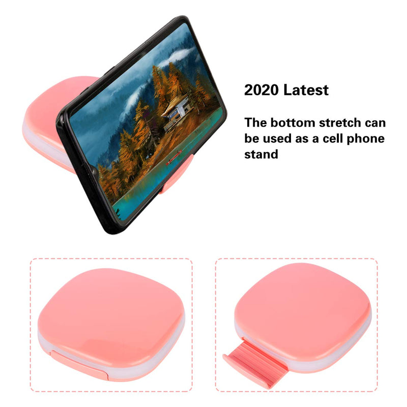 [Australia] - Yixin LED Travel Makeup Mirror,1x/5x Magnification,Portable,Compact, Small 3.5” Wide,Illuminated Folding Mirror,Daylight LED-Travel Mirror,USB Charging,can be Put in Pocket,Wallet,Handbag（Pink） 