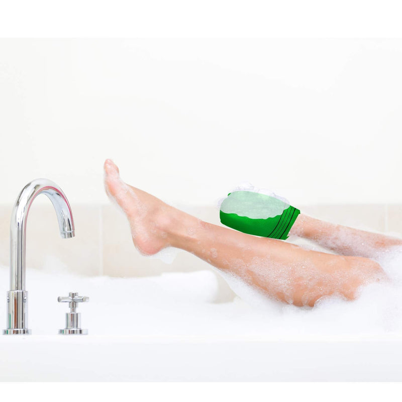 [Australia] - [ 8PCS ] Korean Asian Exfoliating Washcloth Italy Towel - Scrubbing Cloth for Removing Dead Skin Callus, Cleaning Pores and Reducing Acne Breakout and Blackhead (01. Green 4pcs + Green 4pcs) 01. Green 4pcs + Green 4pcs 