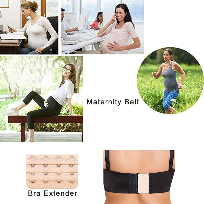 [Australia] - Maternity Belt 2.0 - Belly Band for Pregnancy, Two in One Pregnancy Belt for Your Entire Pregnancy and Postpartum Recovery, Breathable Back and Pelvic Support Prenatal Cradle (Universal Size, Beige) 