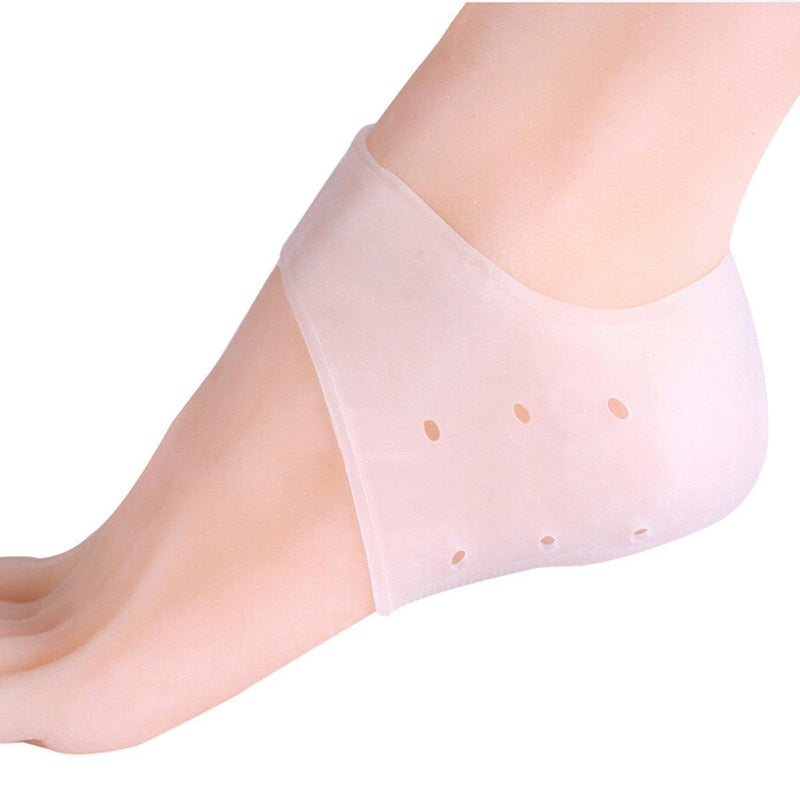[Australia] - JIAHAO 1 Pair Silicone Gel Heel Pad Protector Cushion Shoe Feet Insole Sock Foot Care with Ventilation Holes 