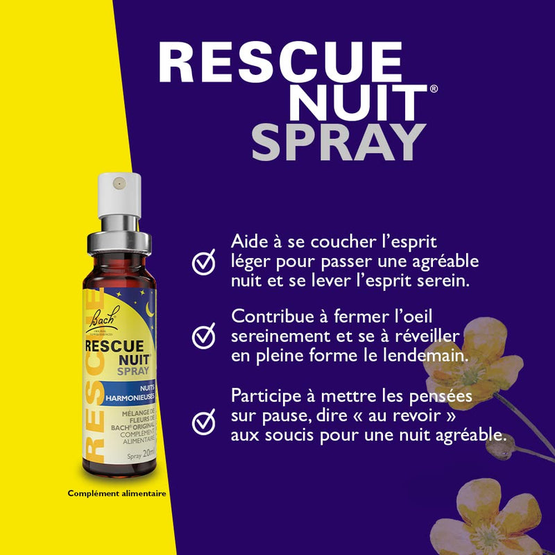 [Australia] - Nelson's Rescue Remedy Night Spray, Flower Essences, Natural Sleep Aid to Refresh & Recharge, Ready for The Day Ahead - 20ml Spray Bottle (Pack of 2) 