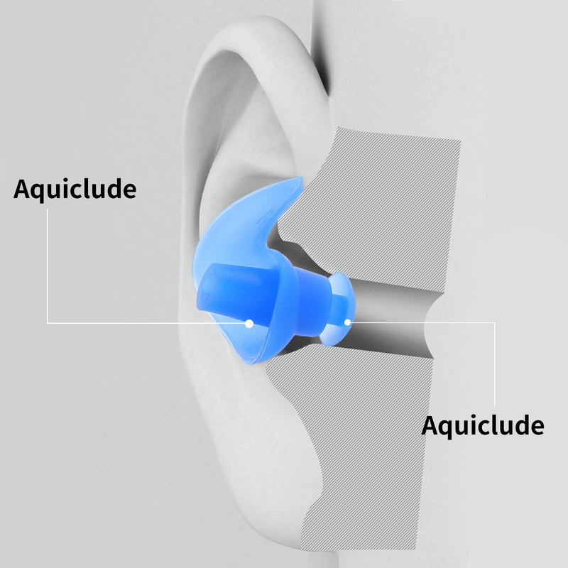 [Australia] - Yolev 4Pairs Swimming Nose Clip Ear Plugs Reusable Washable Swimming Earplugs for Sleeping, Swimming, Snoring, Concerts, Work, Noisy Places,Suitable for Kids and Adult 