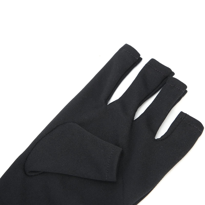 [Australia] - LED Nail Art Curing Lamp Protection Glove Nail Art Skin Care Glove for Gel Nail Lamp for Manicures for Harm, Sunburn, Home Outdoor Use(black) Black 