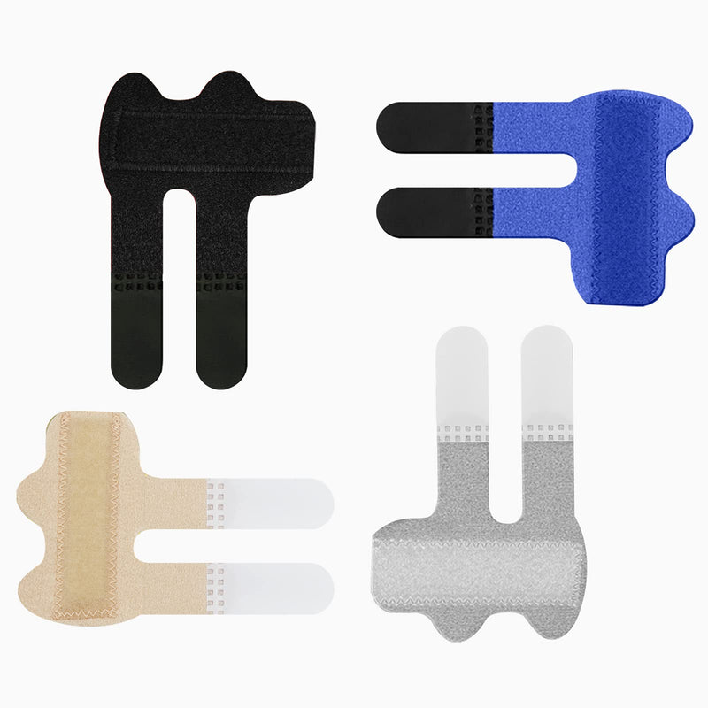 [Australia] - LUTER 4 Pcs 4Colors Finger Splints Finger Straightener Finger Support Finger Stabilizer Brace for Broken, Strained, Sprained, Swollen Fingers, Arthritis or Tendinitis 