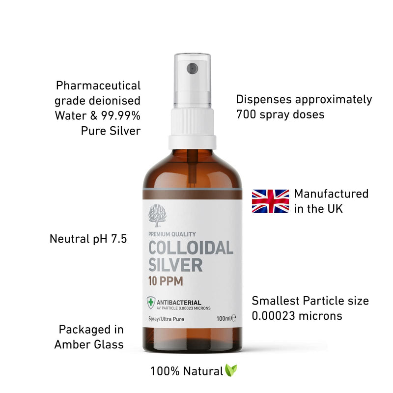 [Australia] - Nature's Greatest Secret Premium Quality Antibacterial 10ppm Colloidal Silver Spray 100ml 