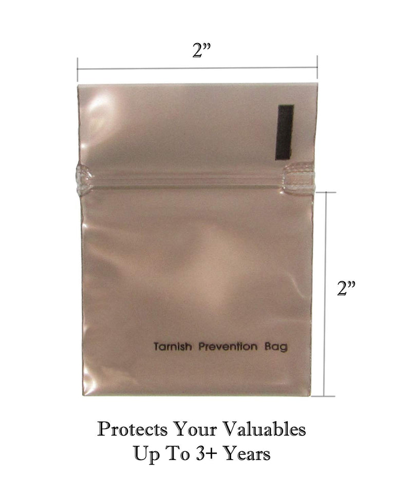[Australia] - Rosenthal Collection Anti Tarnish Prevention Bags Perfect for Jewelry Storage Pack of 10 2" x 2" 