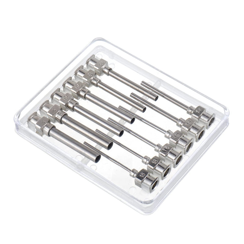[Australia] - BOJACK 12 Pcs Dispensing Needle 1 Inch Stainless Steel Blunt Tip Luer Lock Stainless Steel Blunt Needles (8, 10, 12, 14, 16, 18 Gauge) 