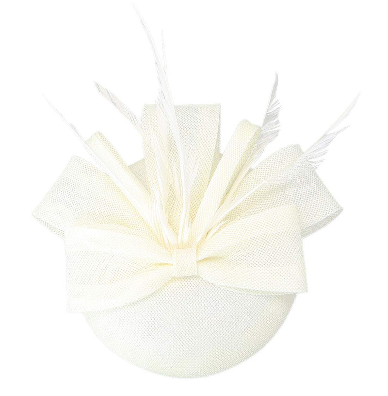 [Australia] - Biruil Fascinators Hat for Women Girls Sinamay Flower Feathers Tea Party Cocktail Headband Hair Clip A Beige 