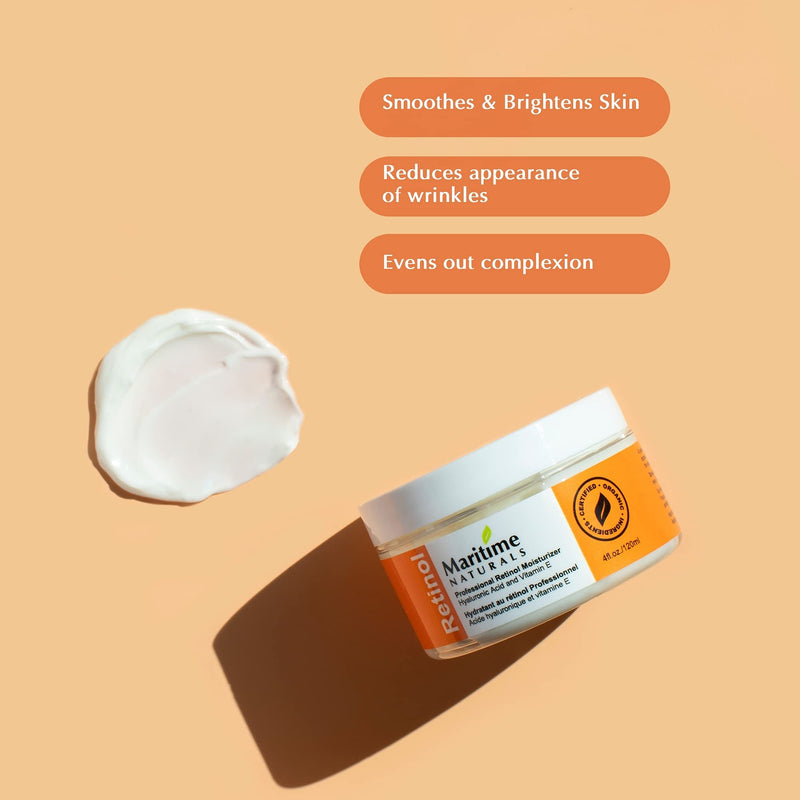 [Australia] - Retinol Moisturizer for Face (120ml) ‚Äì Anti Ageing Face Cream Reduces Scars Ance and Wrinkles with Hyaluronic Acid and Vitamin E 