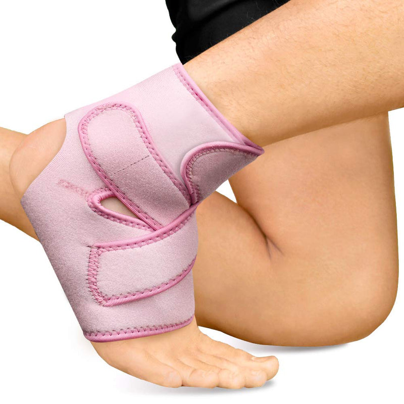 [Australia] - Bracoo Ankle Support, Compression Brace for Arthritis, Pain Relief, Sprains, Sports Injuries and Recovery, Breathable Neoprene Sleeve, FS10 (Pink, L/XL) Pink Large/X-Large (Pack of 1) 
