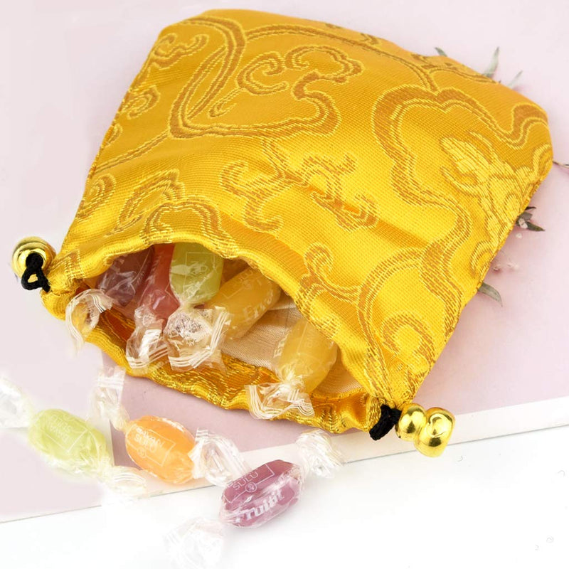 [Australia] - Fengek 28 Pcs Silk Brocade Jewelry Bags, 4.33 x 4.33 Inch Chinese Drawstring Pouches Coin Purse Gift Bags for Jewelry Necklaces Rings, 14 Colors 