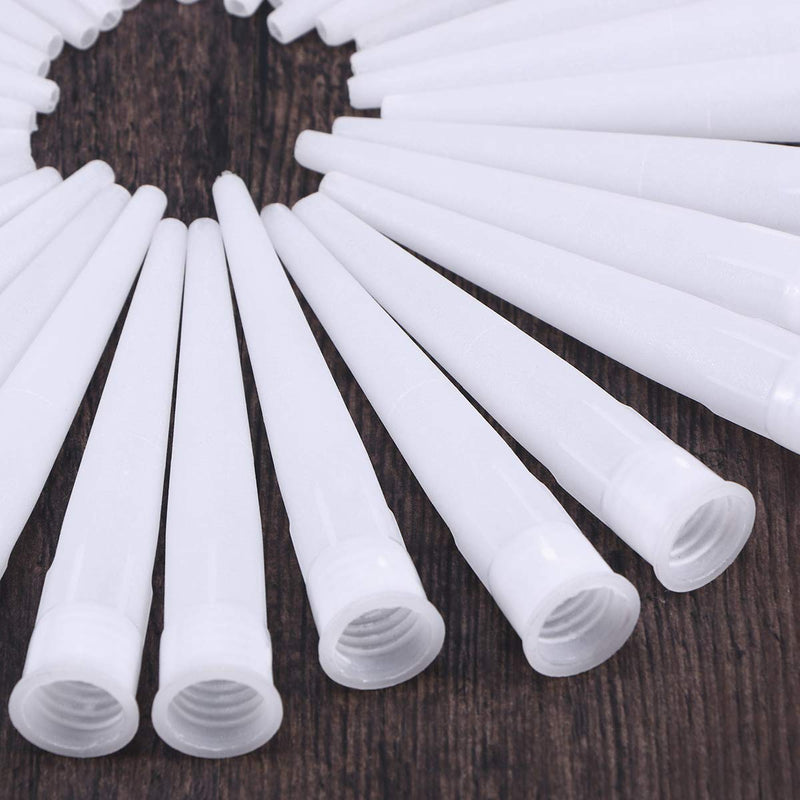 [Australia] - Yardwe 30pcs Plastic Caulk nozzles caulking Nozzle tip Replacement Extension Tool Supplies (White) 