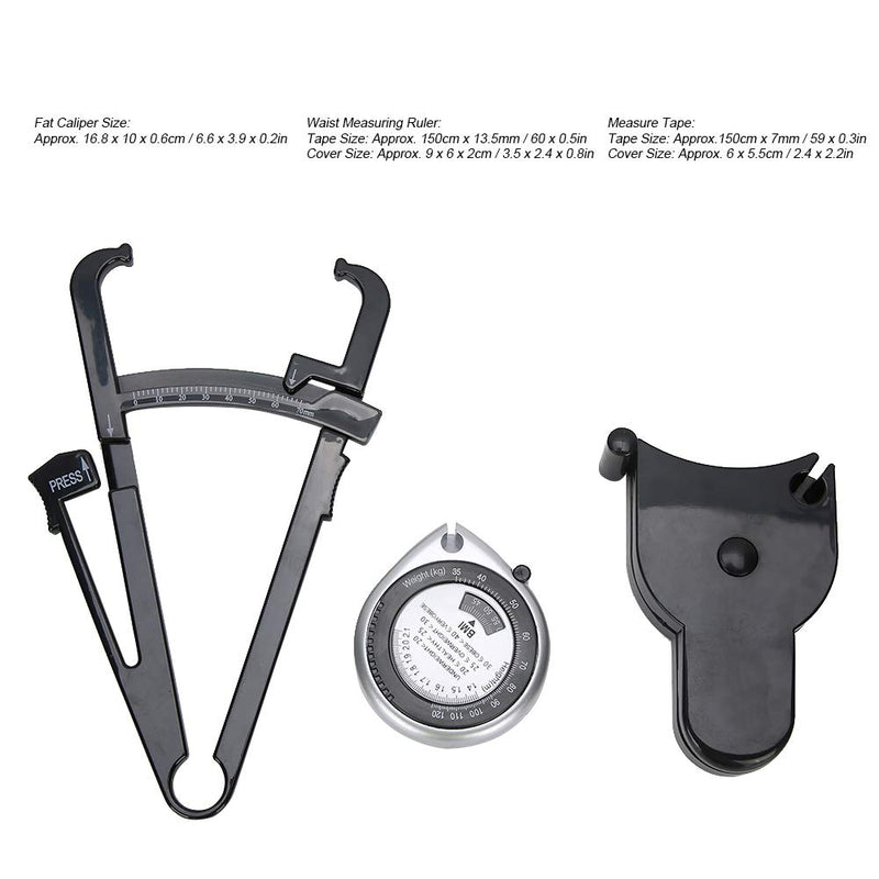 [Australia] - QiaNgshuAikj Fat Caliper Body Measuring Ruler, Skinfold Calipers and Body Fat Tape Measure Tool, Measure Tape for Waist Leg Arm Measurement Tools 