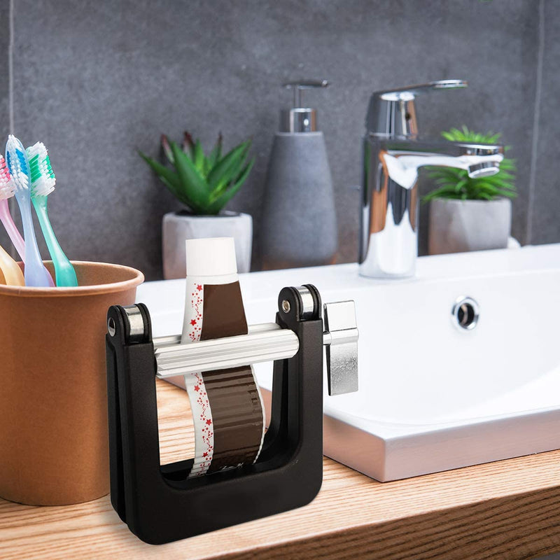 [Australia] - UDQYQ Metal Toothpaste Tube Squeezer,Large Aluminium Paint Tube Wringer Roller Dispenser for Paint Tubes,Hair Color Dye,Cosmetics,Ketchup. (Black) Black 