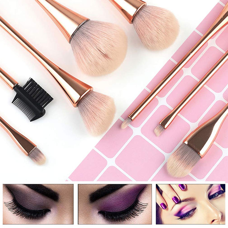 [Australia] - Makeup Brush Kit Set Professional Eyeshadow Brush Set Cosmetics Brush Blending 10pcs (rose gold 1) Gold 3 