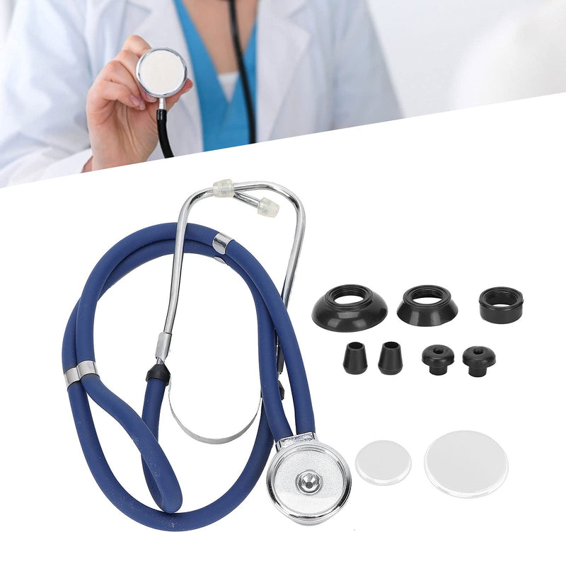 [Australia] - Stethoscope, Professional Dual Head Acoustica Stethoscope, Heart Monitoring Stethoscope with a Storage Bag for Professional and Home Use, Dark Blue Tube 